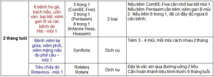 Các loại vắc xin theo độ tuổi cho cả gia đình