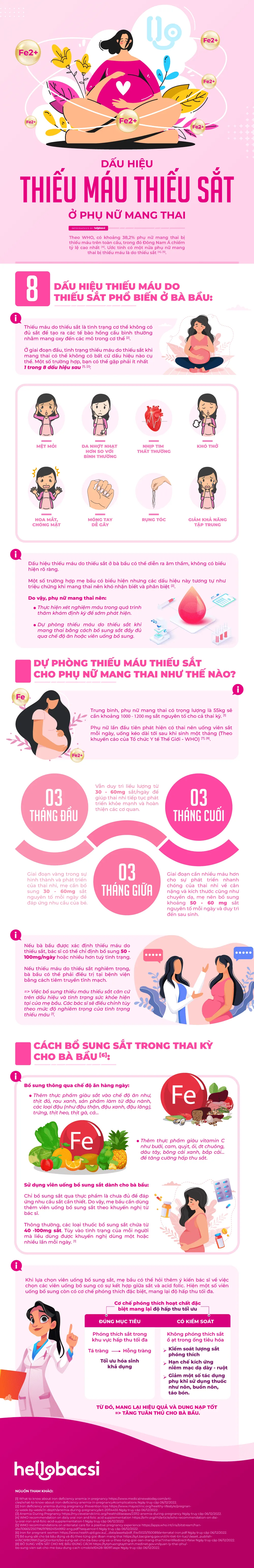 Điểm danh dấu hiệu thiếu máu do thiếu sắt ở bà bầu