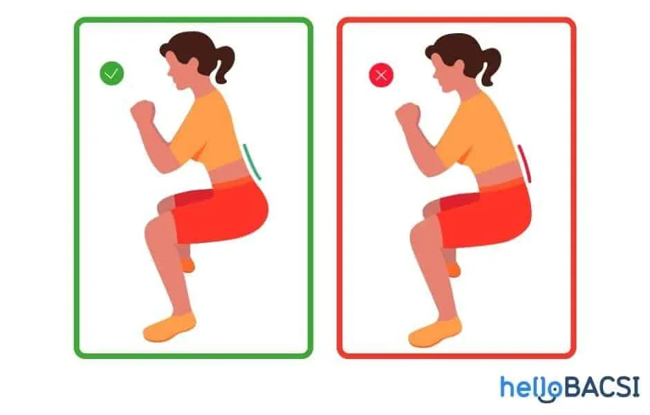 Hình ảnh các bài tập Squat đúng tư thế và sai lầm khi tập Squat tại nhà