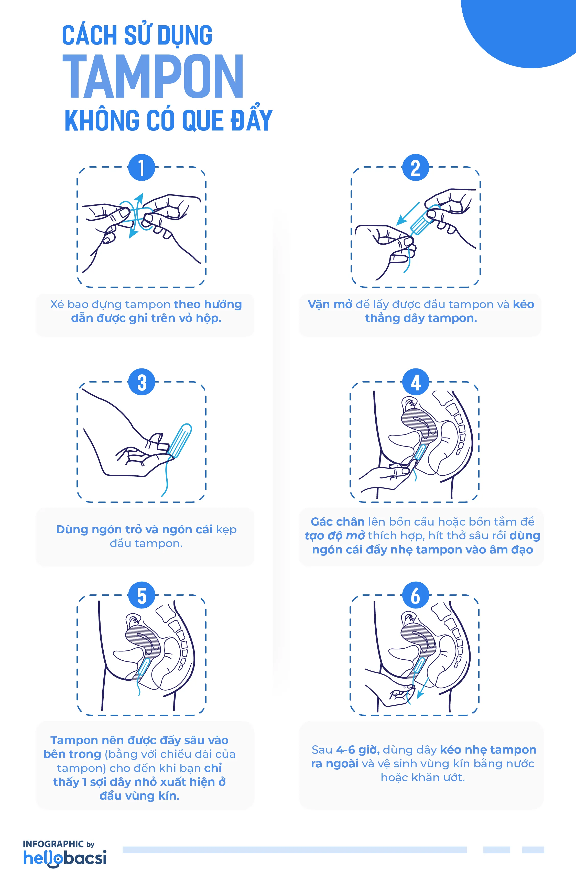 [Infographic] Bật mí cách sử dụng tampon để “ngày dâu” không ẩm ướt