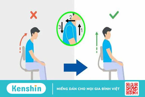 Tập tư thế ngồi đúng để tránh bị gù lưng