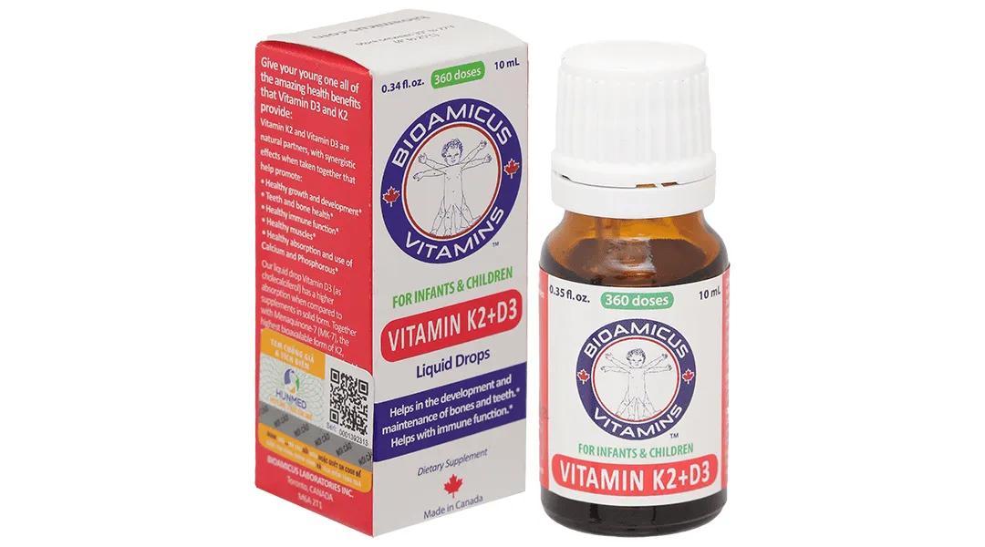 Top 10 sản phẩm vitamin D3 K2 cho trẻ sơ sinh và trẻ nhỏ được tin dùng